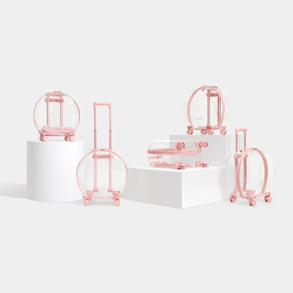 Bubble Pet Carrier (Pink & Transparent) - TANK TINKER