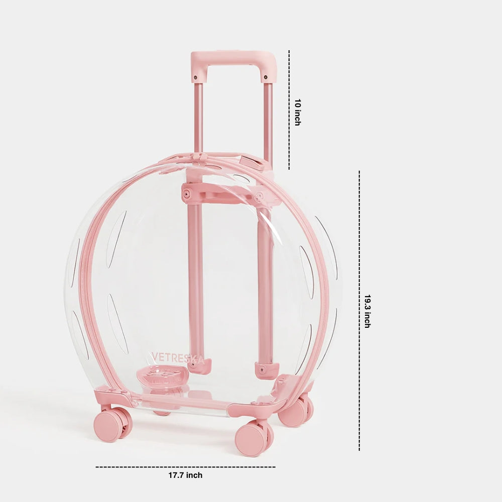 Bubble Pet Carrier (Pink & Transparent) - TANK TINKER