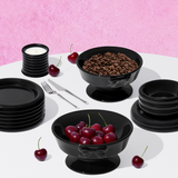Bow de Noir Ceramic Pet Bowl - TANK TINKER