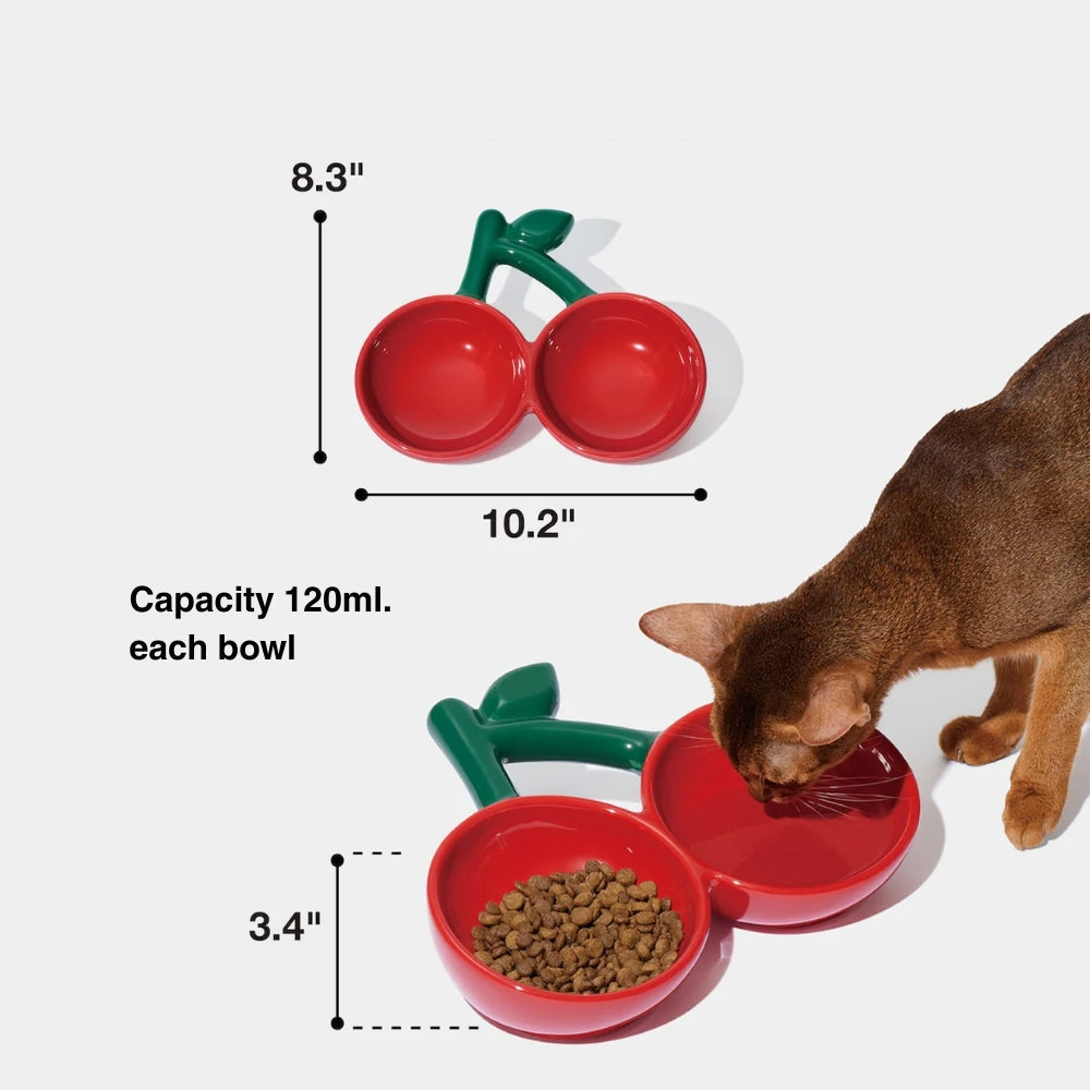 Cherry Ceramic Pet Bowl - TANK TINKER