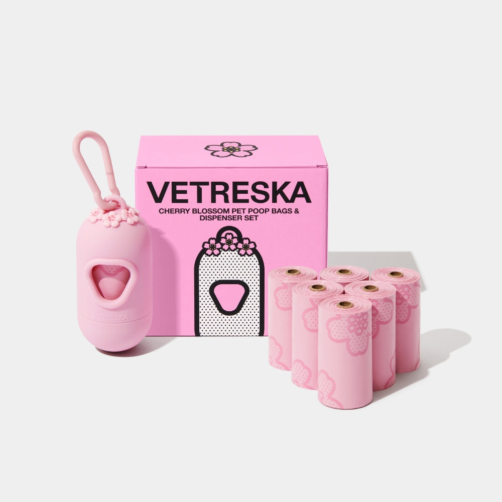 Cherry Blossom Poop Bags & Dispenser - TANK TINKER