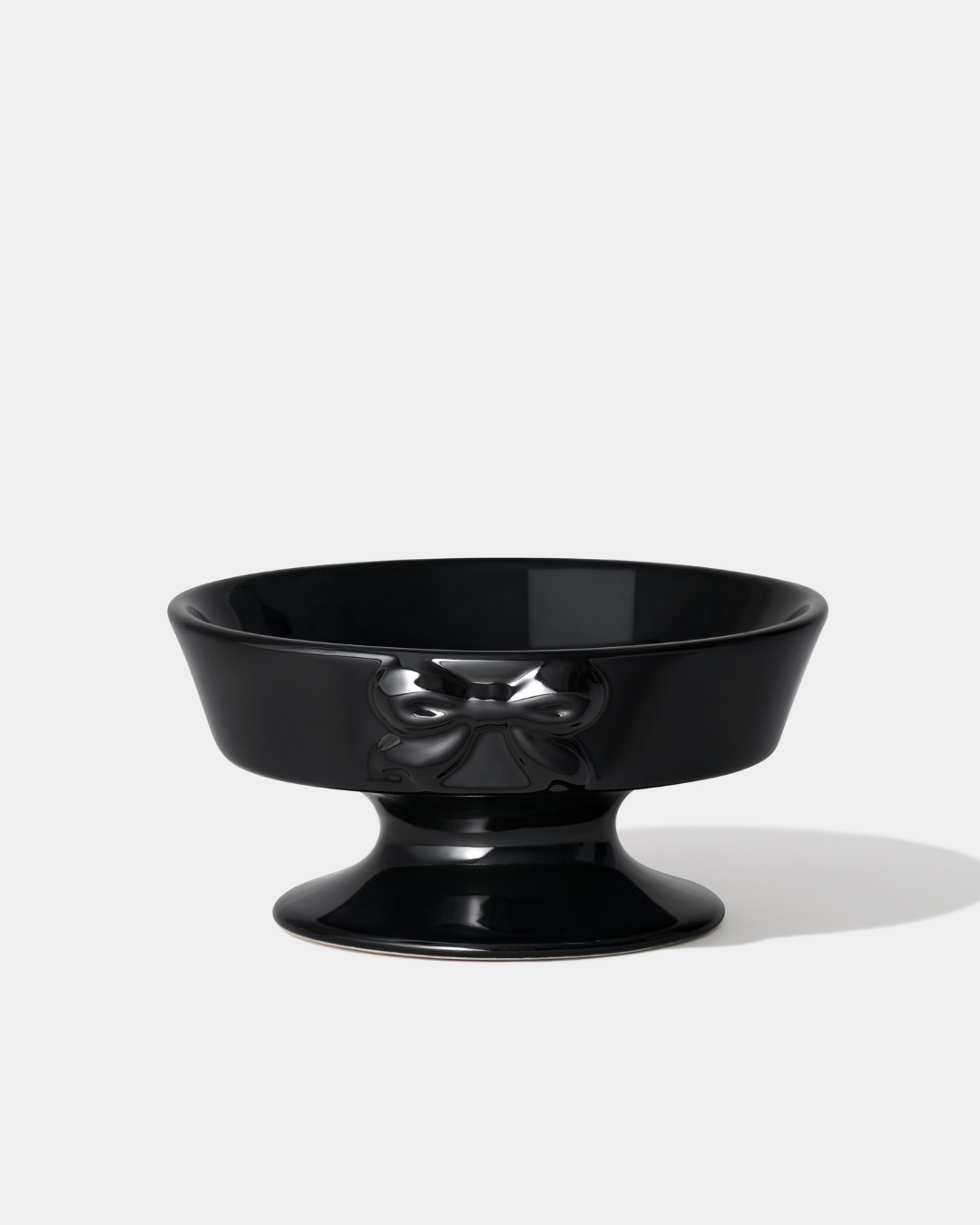 Bow de Noir Ceramic Pet Bowl - TANK TINKER