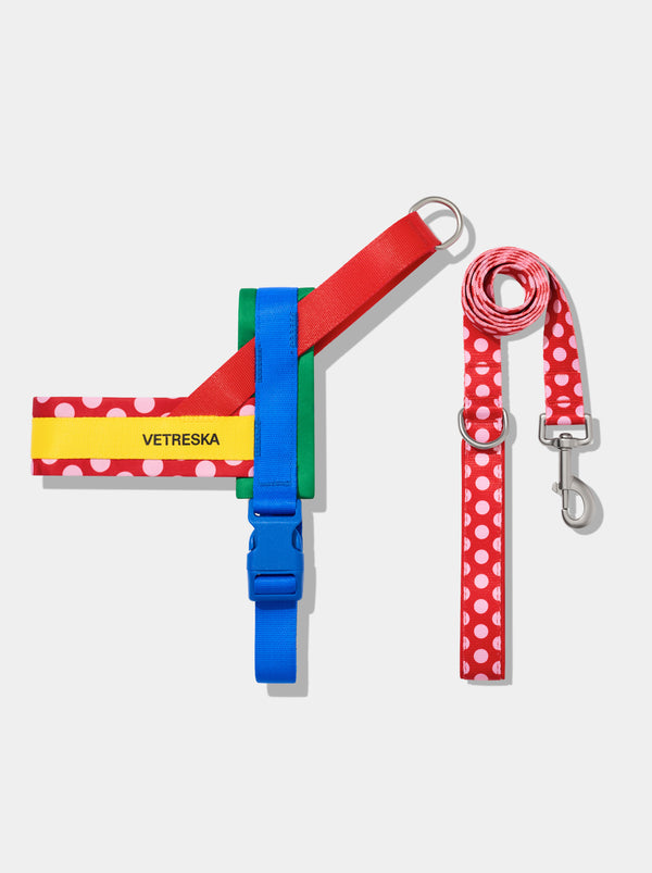 Chroma Pet Harness & Leash Set (Red) - TANK TINKER