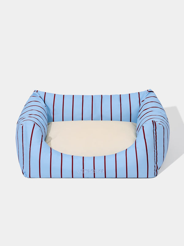 Mist and Merlot Pet Sofa - Azure & Stripes - TANK TINKER
