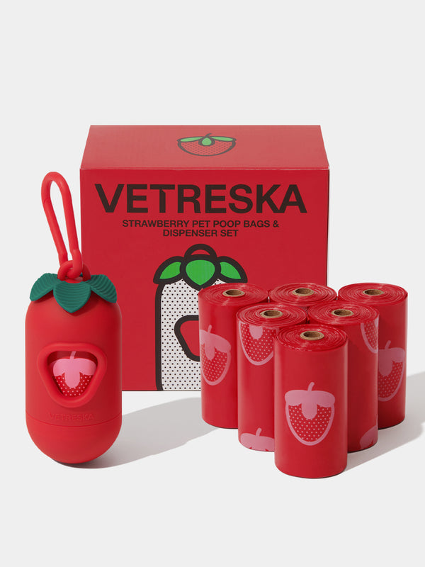 Strawberry Poop Bag & Dispenser - TANK TINKER
