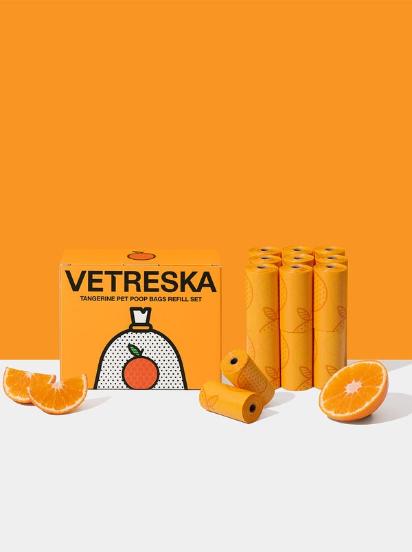 Tangerine Poop Bag & Dispenser - TANK TINKER
