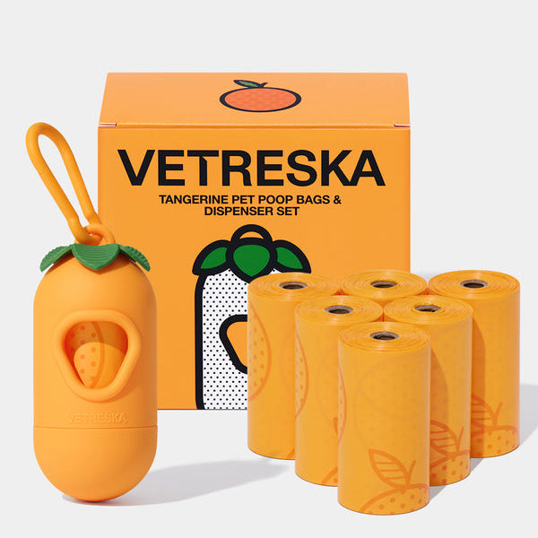 Tangerine Poop Bag & Dispenser - TANK TINKER