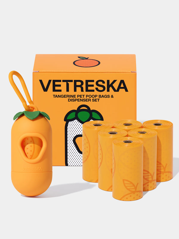 Tangerine Poop Bag & Dispenser - TANK TINKER