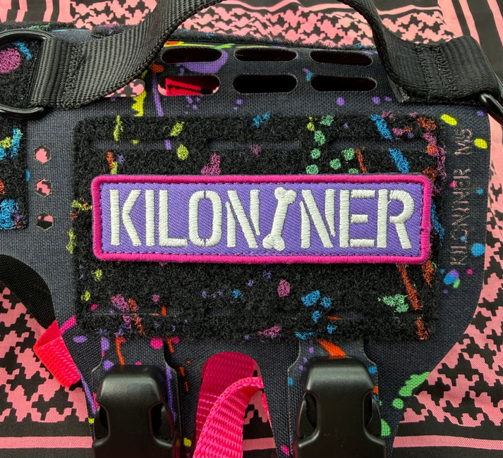 KILONINER STENCIL PINK PURPLE - Morale Patch - TANK TINKER